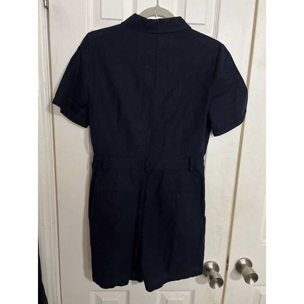 Boden Navy Blue Romper Jumpsuit Size 6 Linen Cott… - image 4