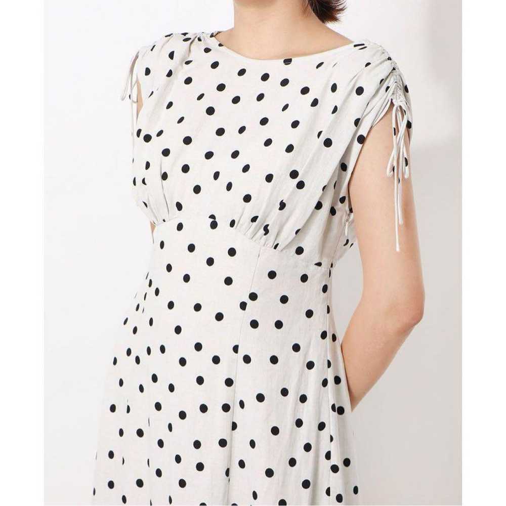 Linen dot long one-piece dress ♡ Mystrada - image 3