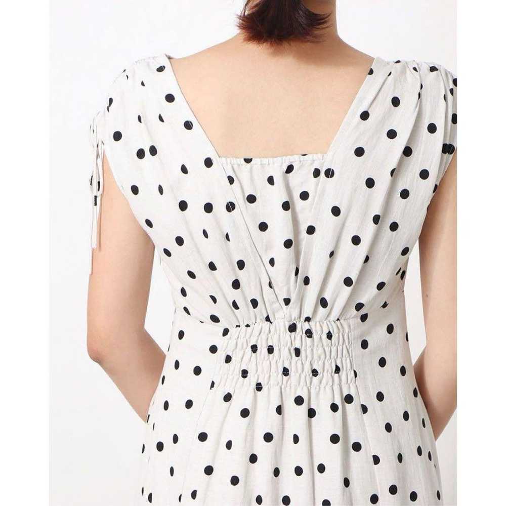 Linen dot long one-piece dress ♡ Mystrada - image 4