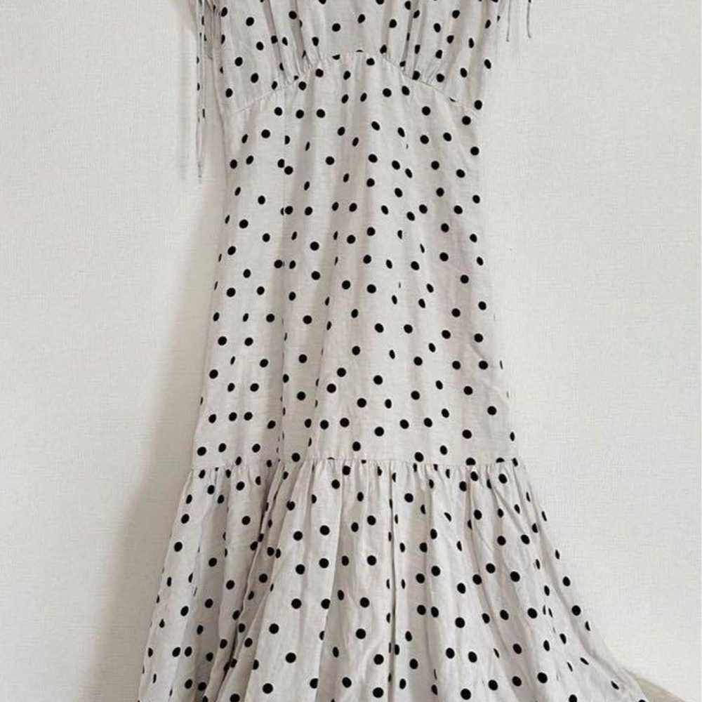 Linen dot long one-piece dress ♡ Mystrada - image 5