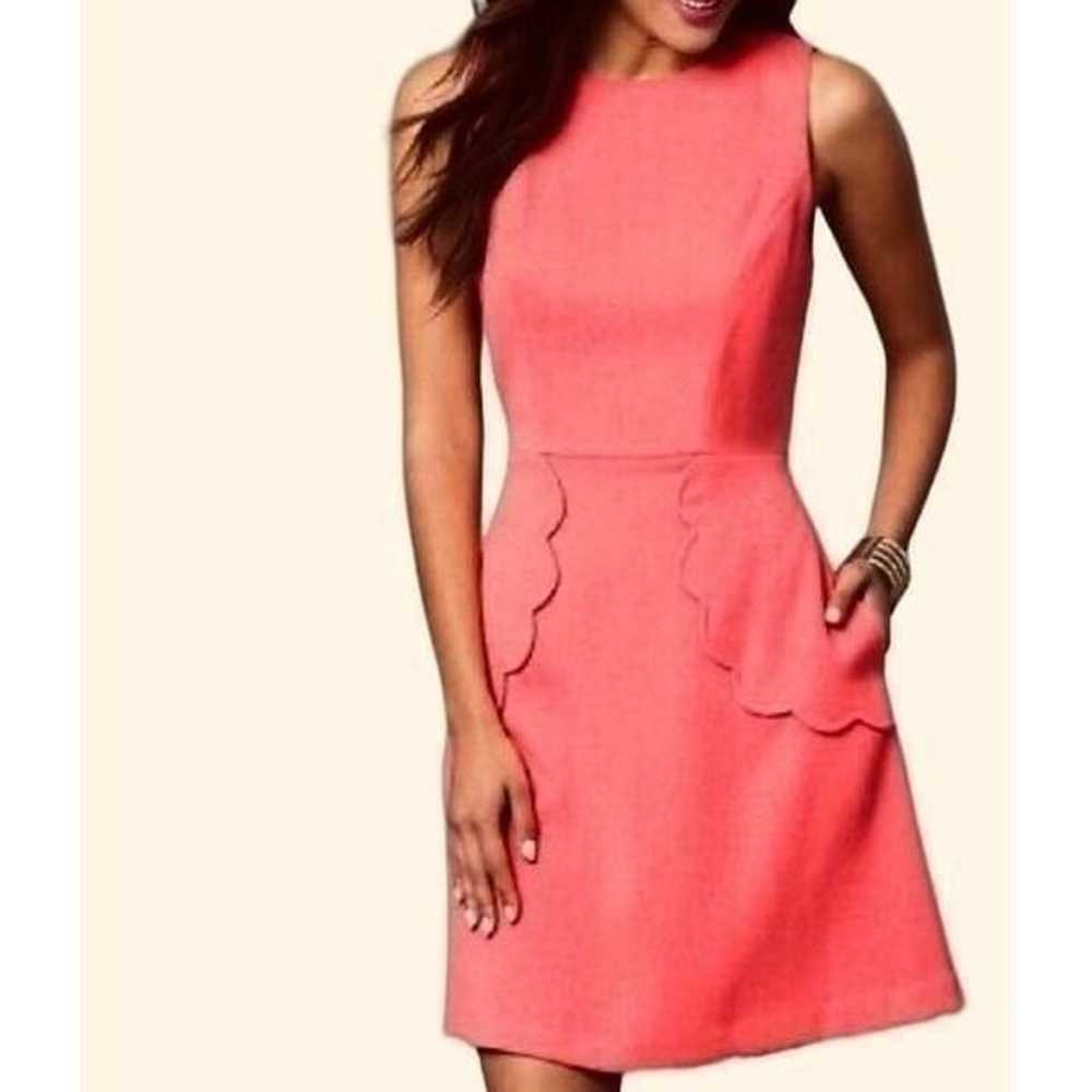 Eliza J Coral A-Line Sleeveless Scolloped Dress S… - image 2