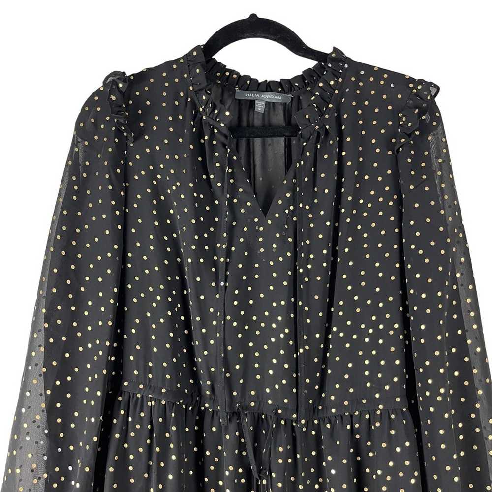 Julia Jordan Polka Dot Ruffled Tiered Midi Dress … - image 3