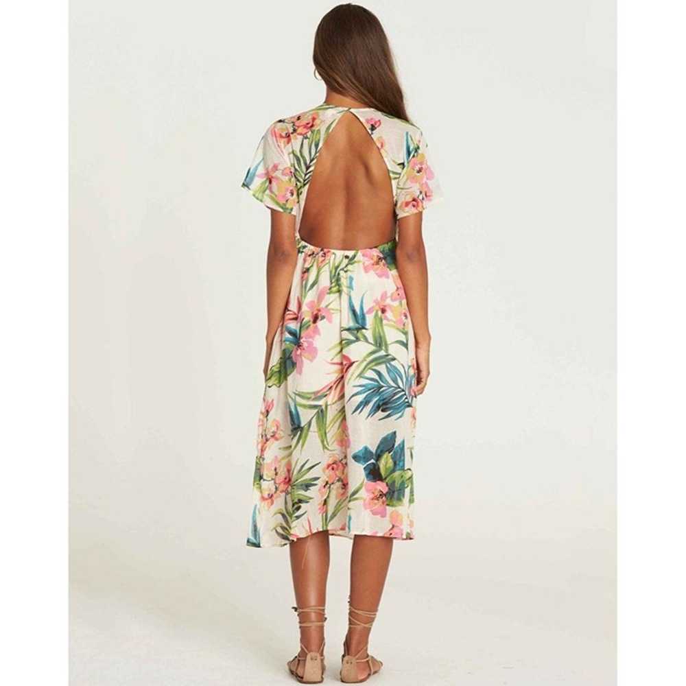 Billabong Tropical Floral Print Rolling Seas Midi… - image 2