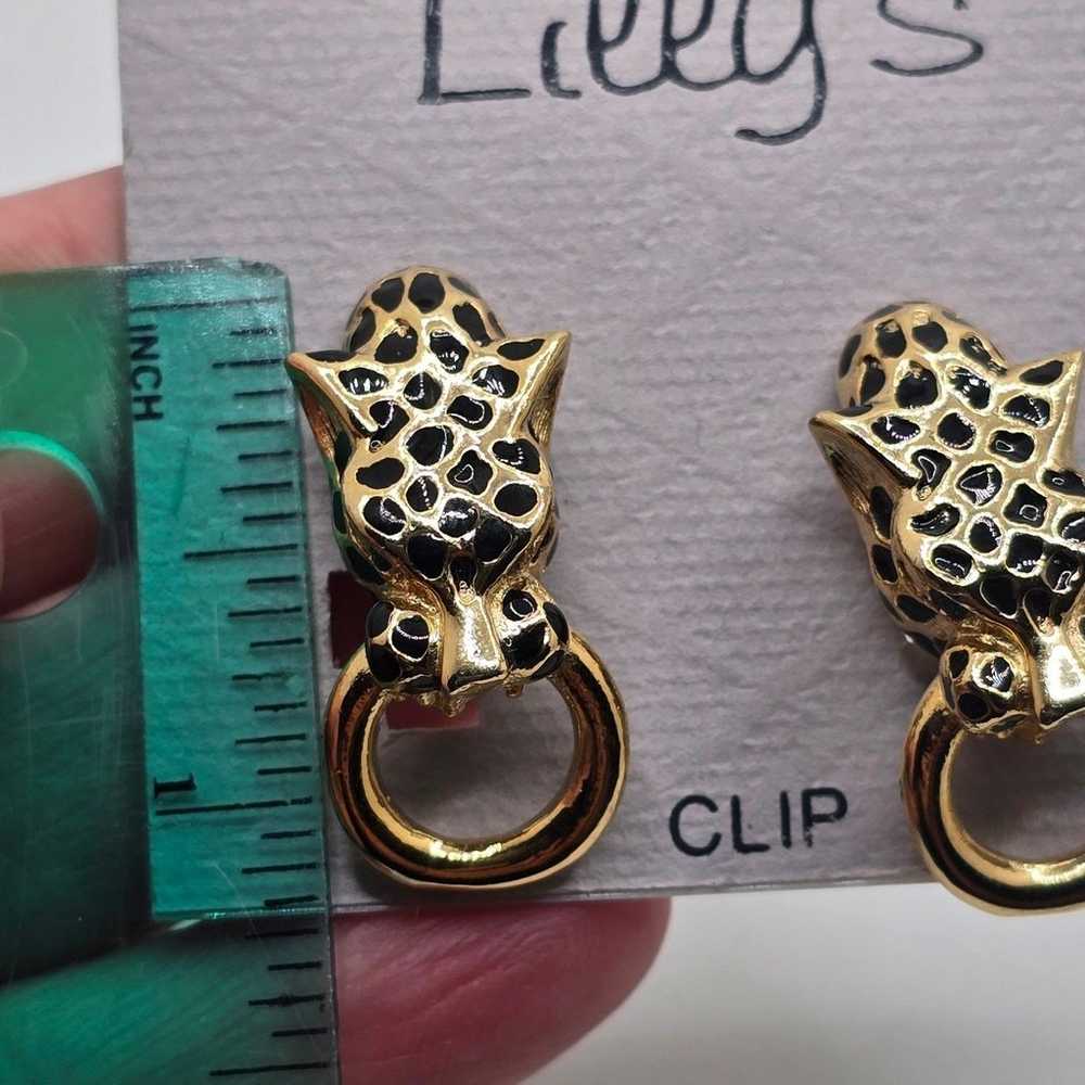 "Vintage 1980s Lilly’s Jewels Gold-Tone Leopard D… - image 10