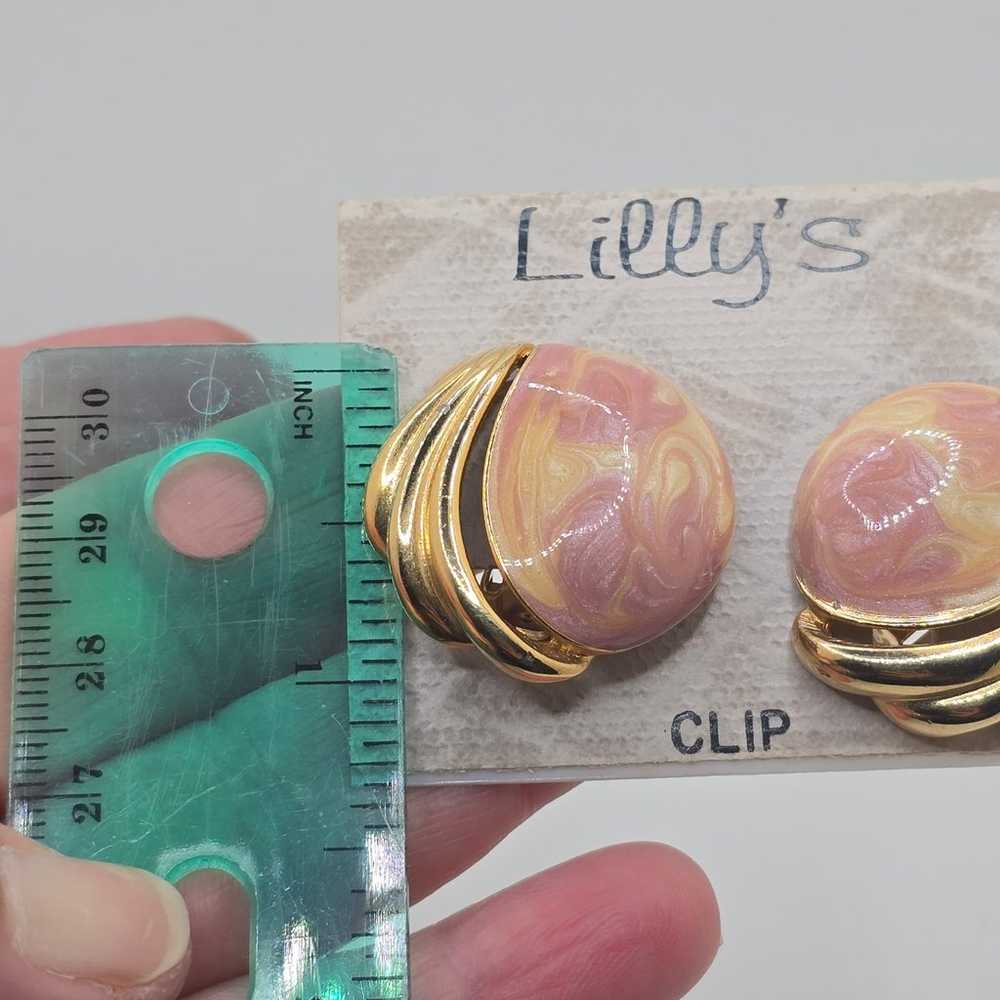 Lot of 4 Pairs Vintage 1980s Lilly’s Clip-On Earr… - image 6