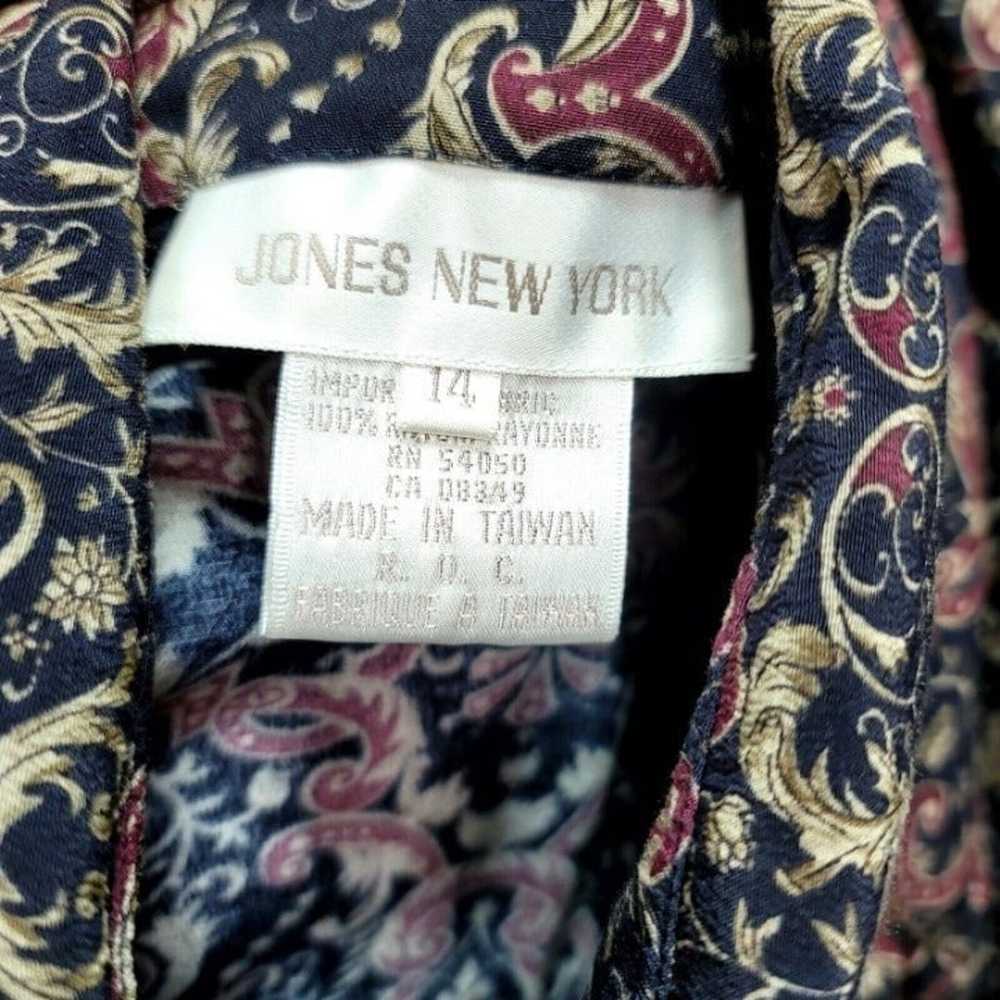 Vintage 70s 80s Jones New York L Floral Pleated S… - image 10