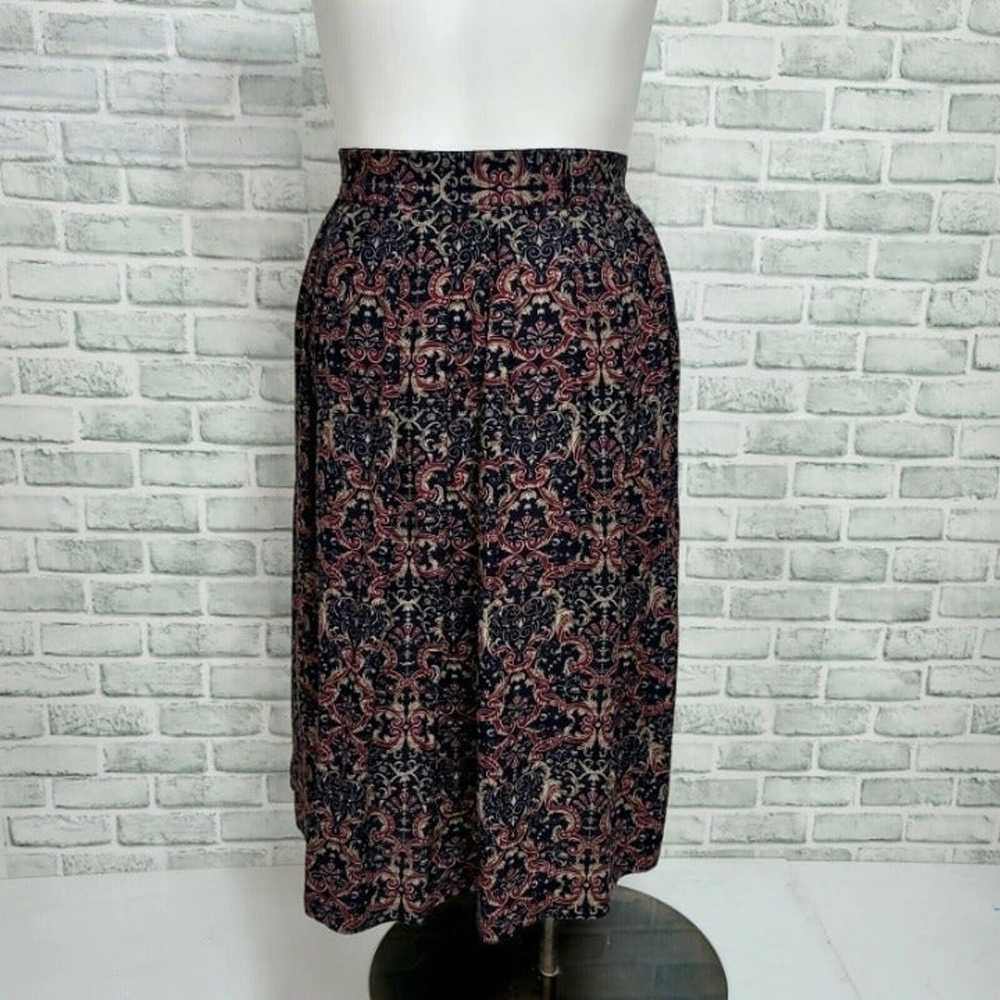 Vintage 70s 80s Jones New York L Floral Pleated S… - image 4