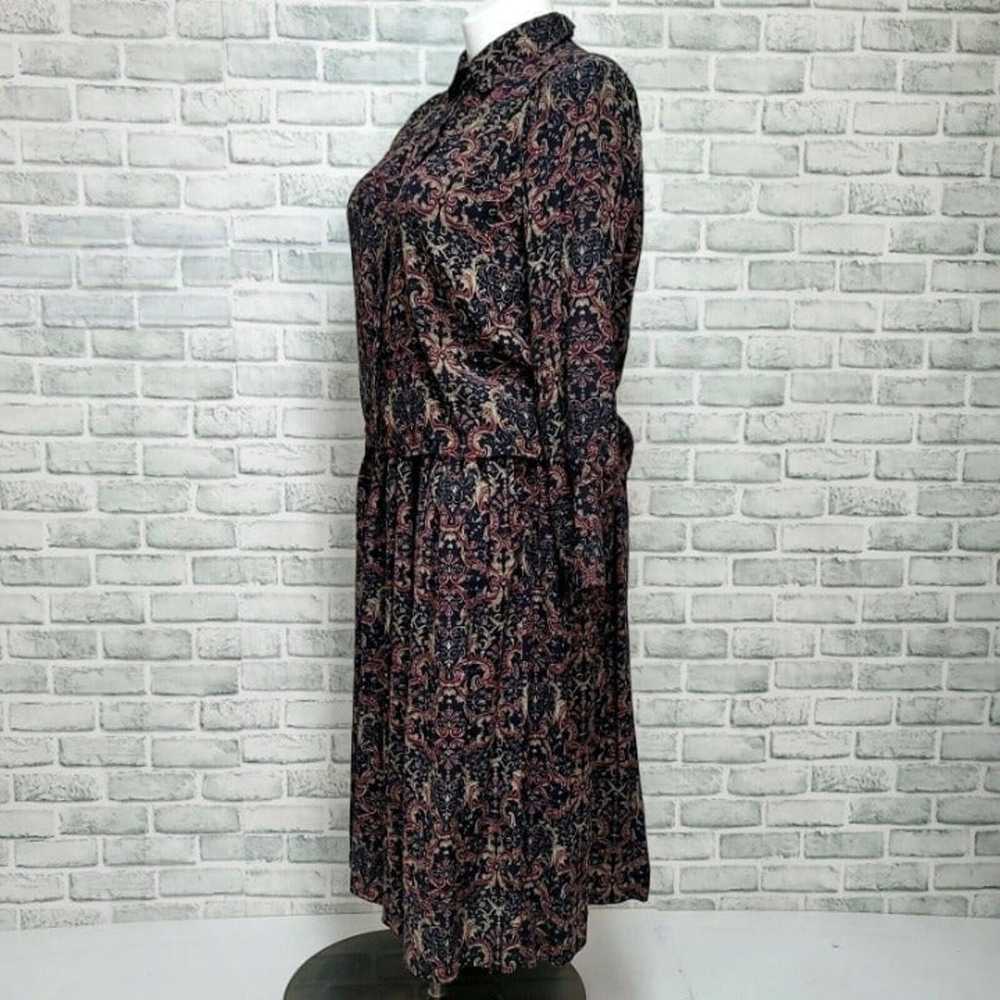 Vintage 70s 80s Jones New York L Floral Pleated S… - image 5