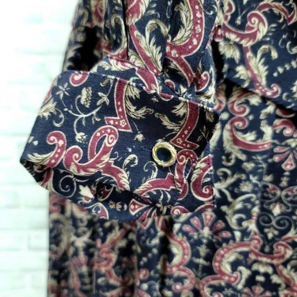 Vintage 70s 80s Jones New York L Floral Pleated S… - image 7