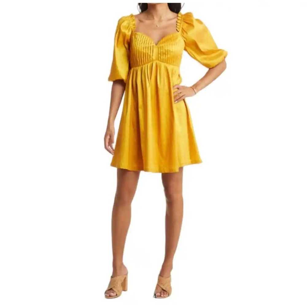 Vici Collection Womens Babydoll Dress Yellow Mini… - image 1