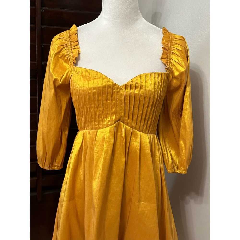 Vici Collection Womens Babydoll Dress Yellow Mini… - image 3