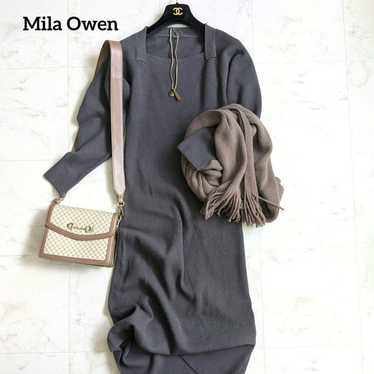 Mila Owen Sleeve Volume Rib Knit Long One-Piece - image 1