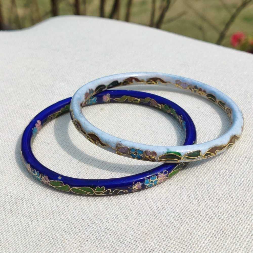 Vintage cloisonne bangles - image 2