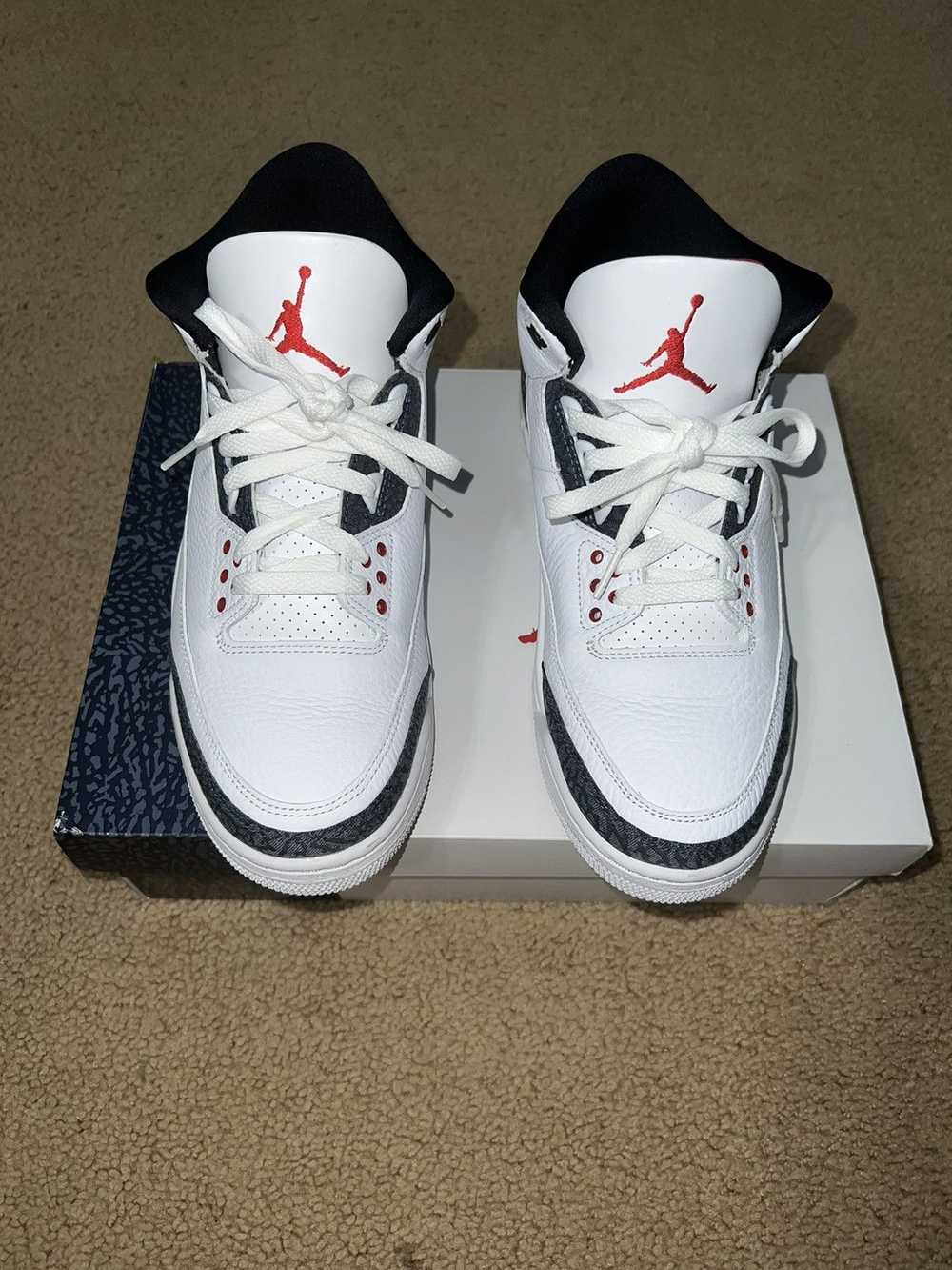 Jordan Brand × Nike Jordan 3 Retro Fire Red Denim - image 1