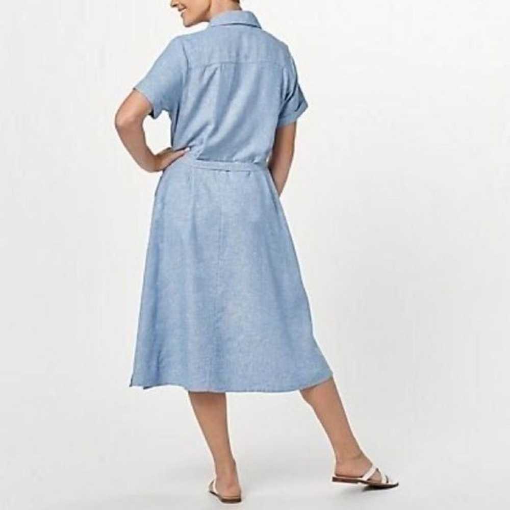 Denim & Co. Naturals Linen Blend Comfy Tie-Waist … - image 2