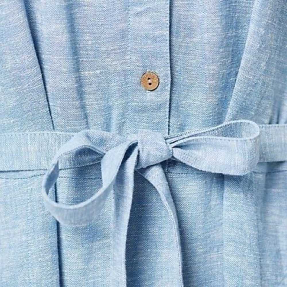 Denim & Co. Naturals Linen Blend Comfy Tie-Waist … - image 4