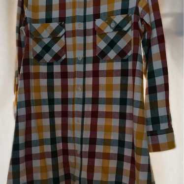 BEAMS BOY Checkered Shirt Dress