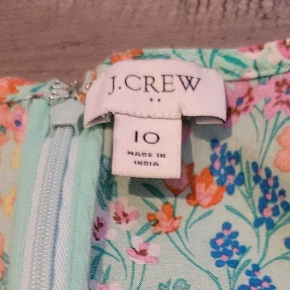 J.Crew Printed Smocked Ruffleneck Midi Dress, 10 - image 11