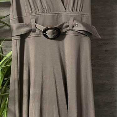 MICHAEL KORS Gray Sleeveless Knee-Length Dress