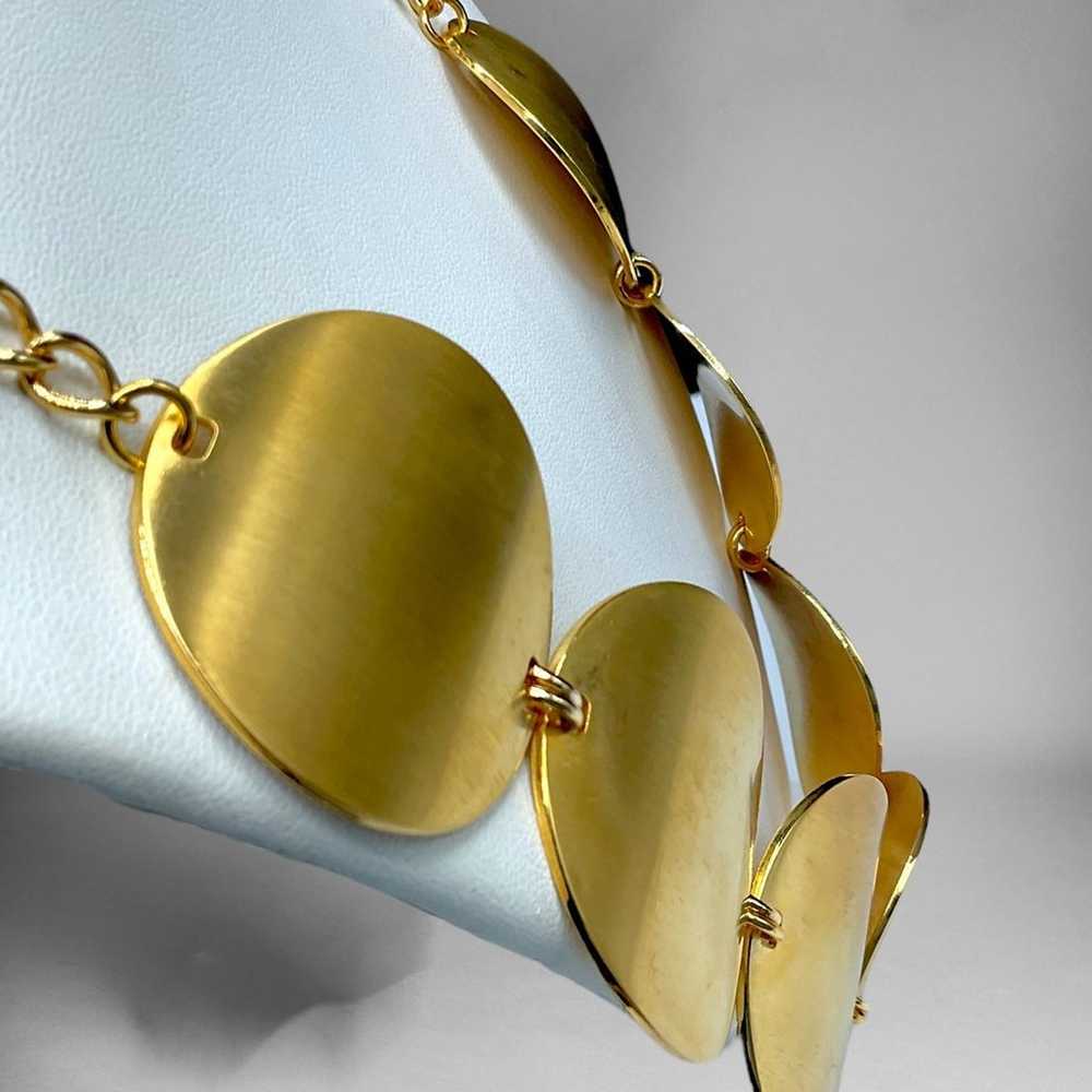 Kenneth Jay Lane Large Gold Disc Necklace - image 12