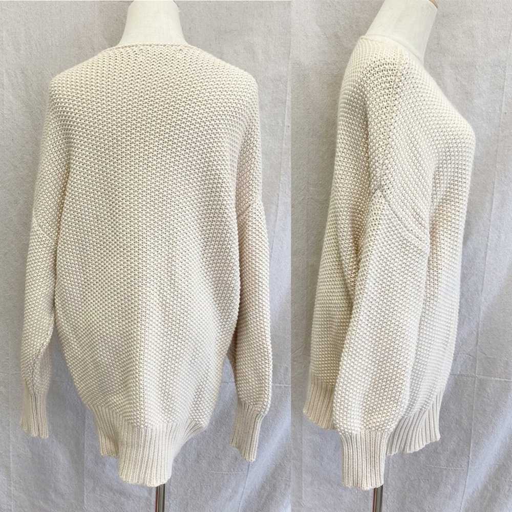 CAARA beige chunky knit wool blend sweater tunic … - image 3