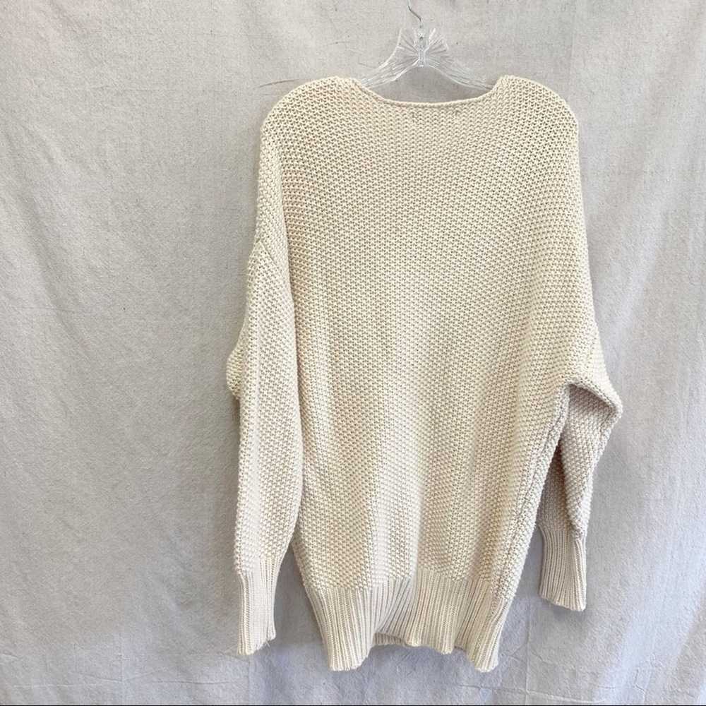 CAARA beige chunky knit wool blend sweater tunic … - image 7