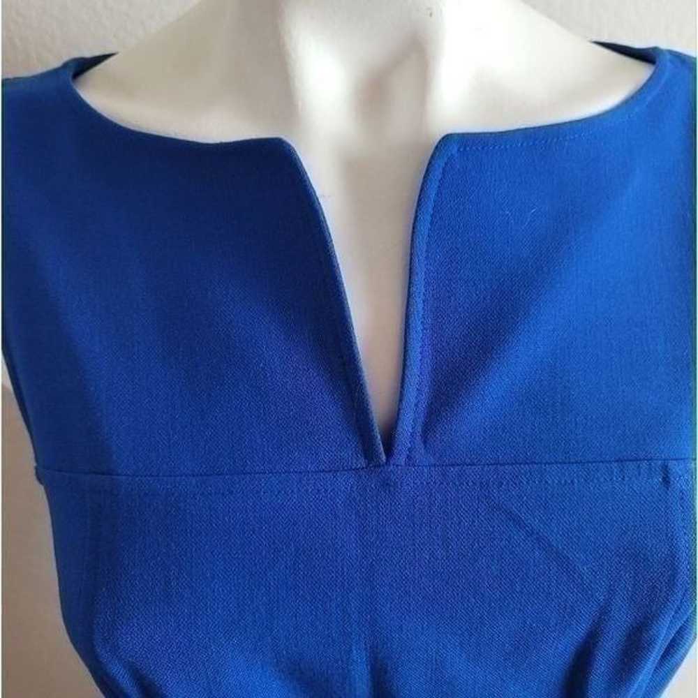 ANN TAYLOR Blue V-Neck Dress - image 3