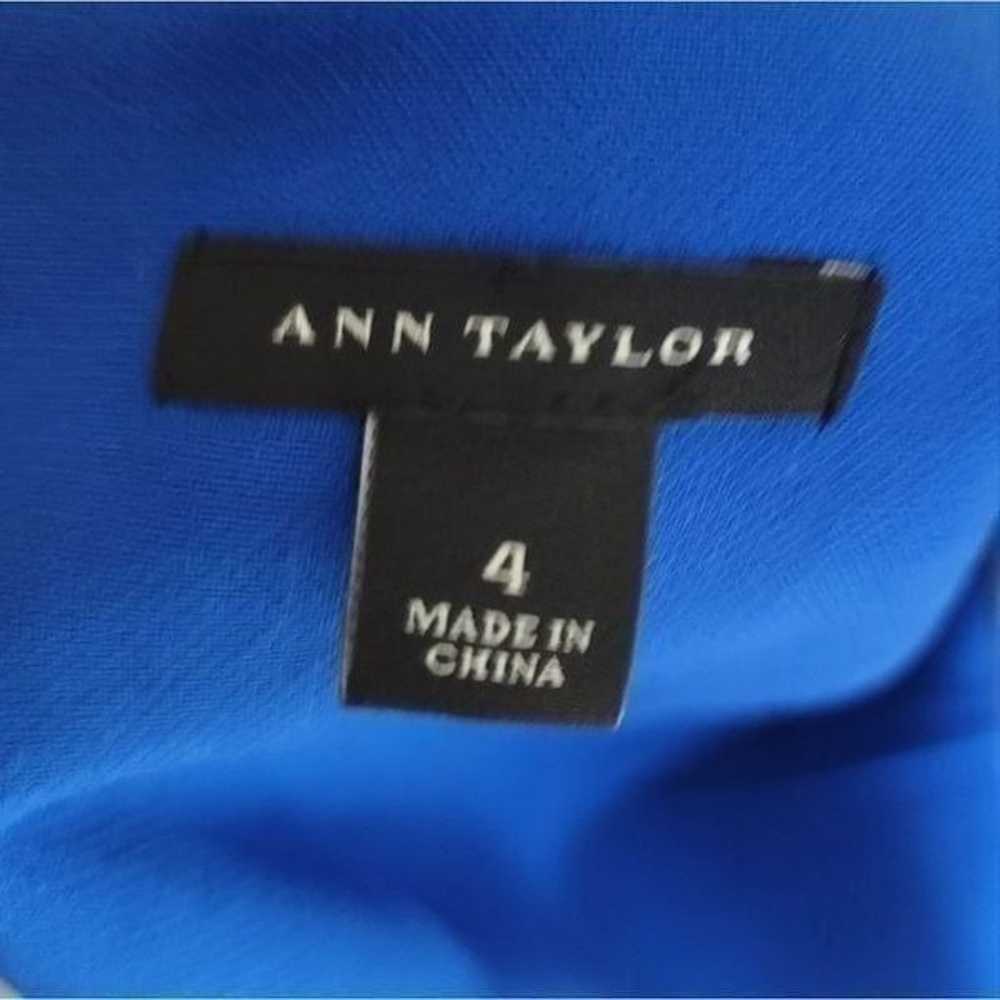 ANN TAYLOR Blue V-Neck Dress - image 6