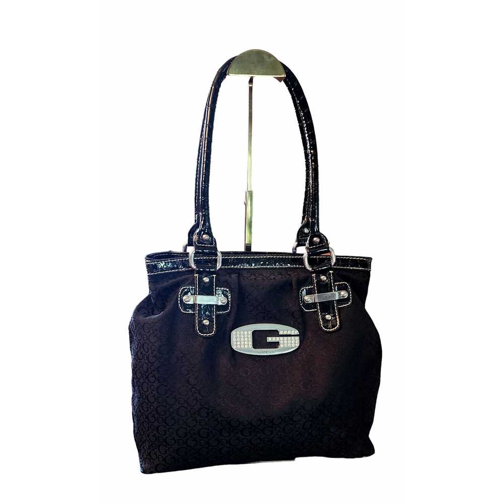 Guess Guess signature black fabric faux leather p… - image 1