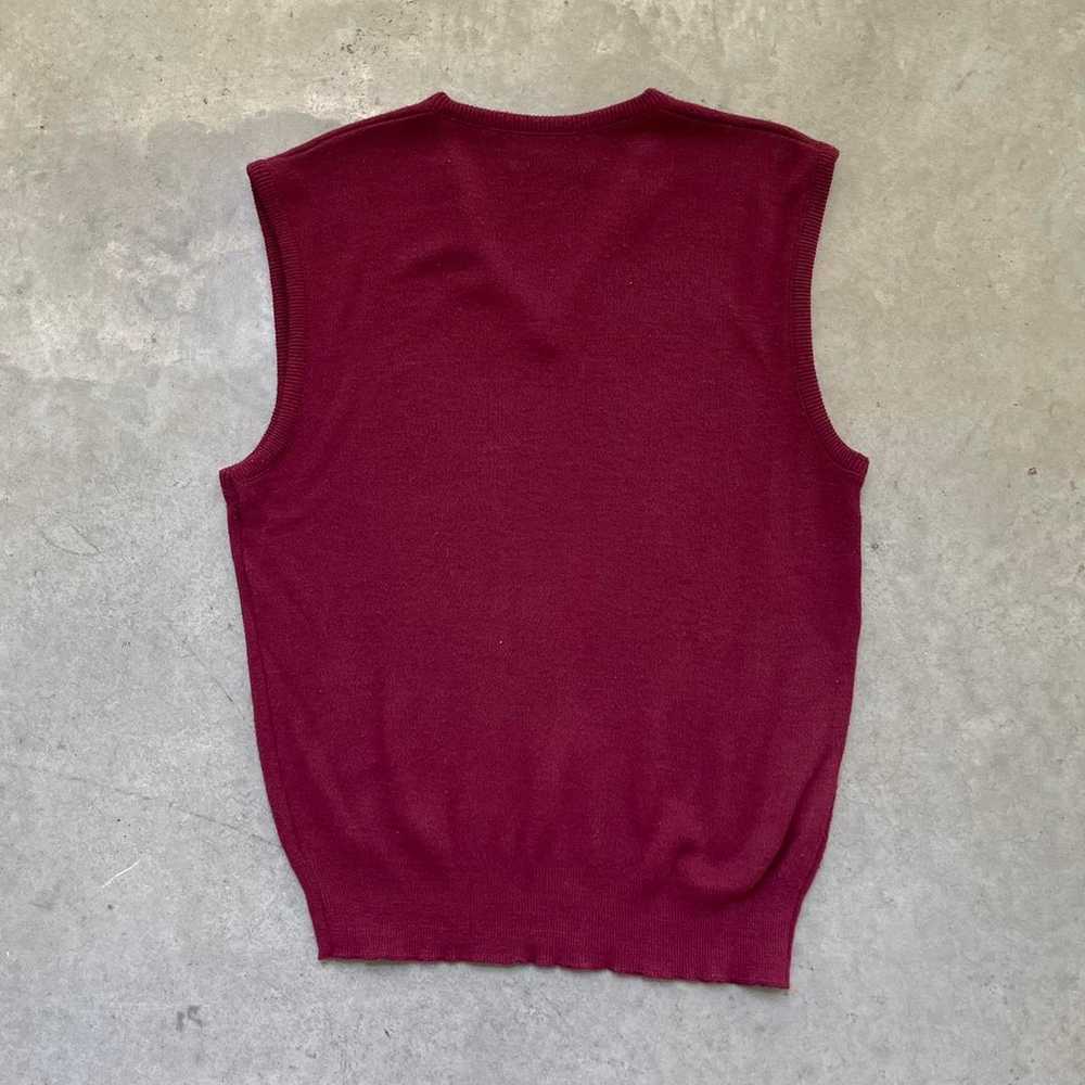 Vintage Vintage Puritan Burgundy Sweater Vest - image 3