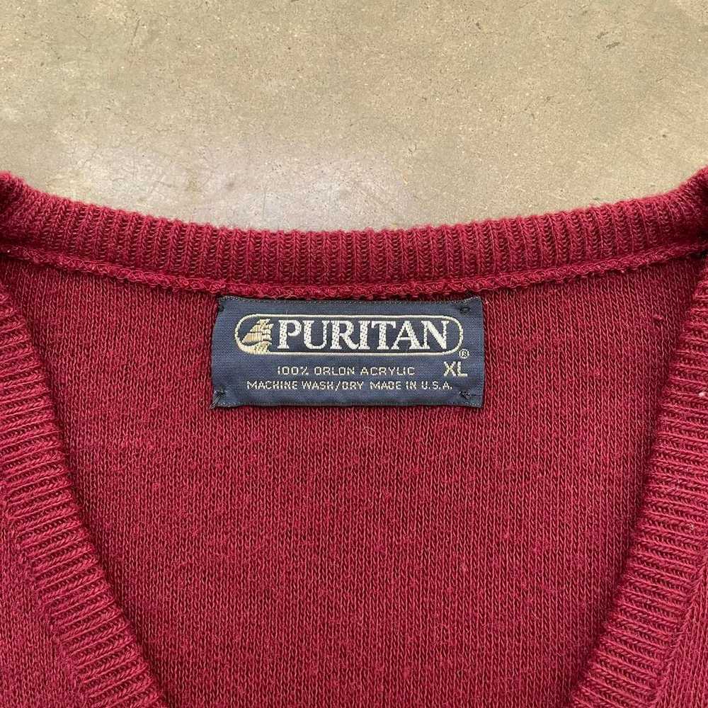 Vintage Vintage Puritan Burgundy Sweater Vest - image 4