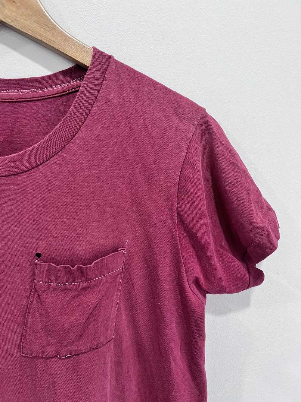 Vintage 90s Single Stitch Blank Tee Shirt Pocket - image 4