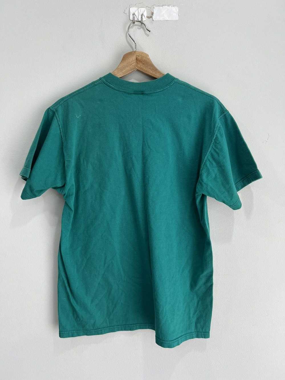 Vintage Russell Athletic Tee Shirt green pocket - image 2