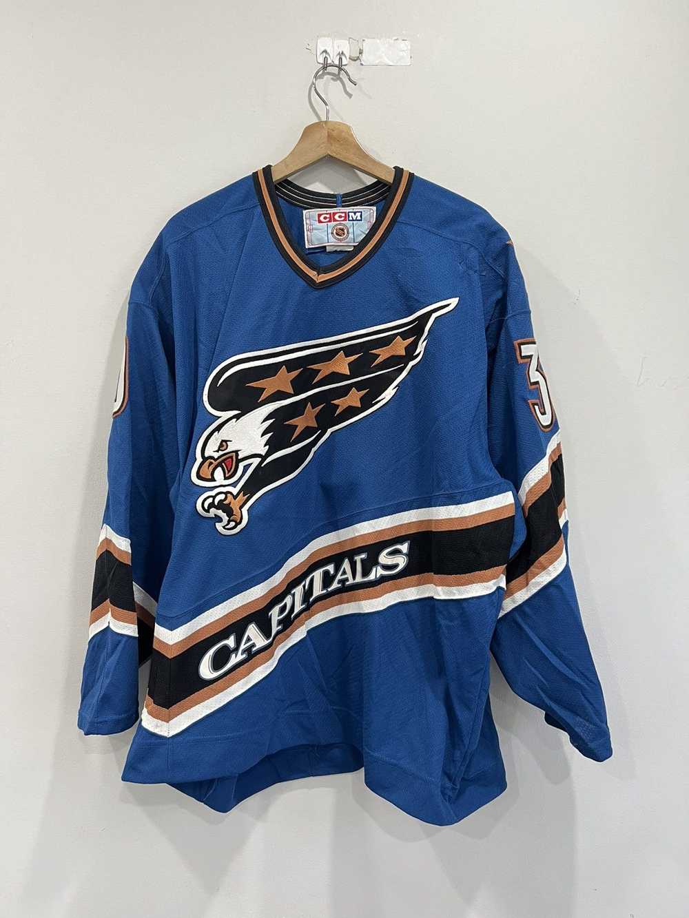 Vintage CCM Jim Carey Washington Capitals Hockey … - image 1