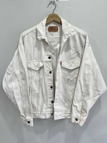 Vintage Levis White Denim Jacket Made in USA small