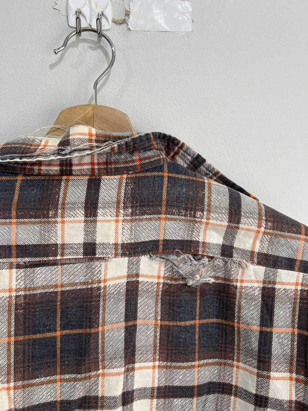 Vintage Dickies Thermal Flannel Button Shirt brown - image 2