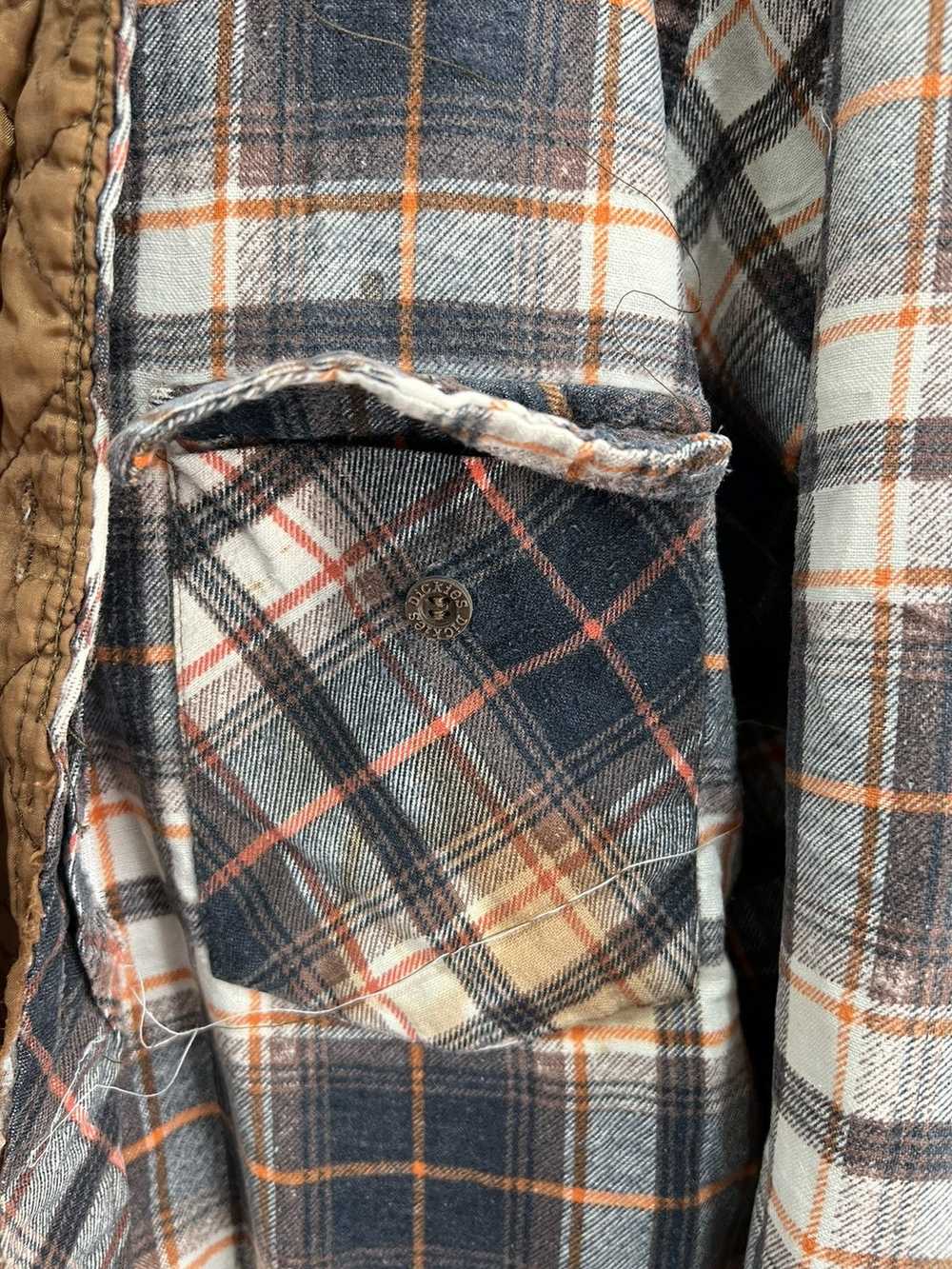 Vintage Dickies Thermal Flannel Button Shirt brown - image 3