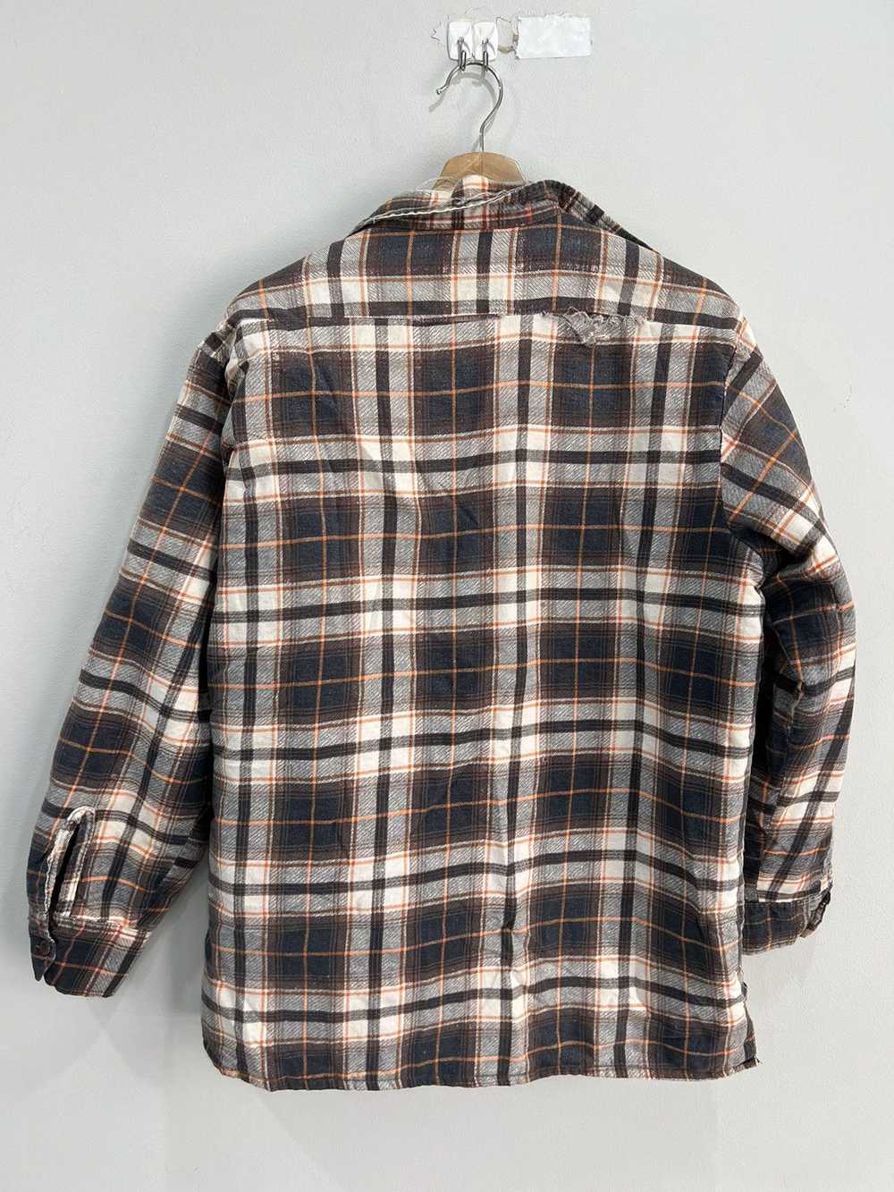 Vintage Dickies Thermal Flannel Button Shirt brown - image 4