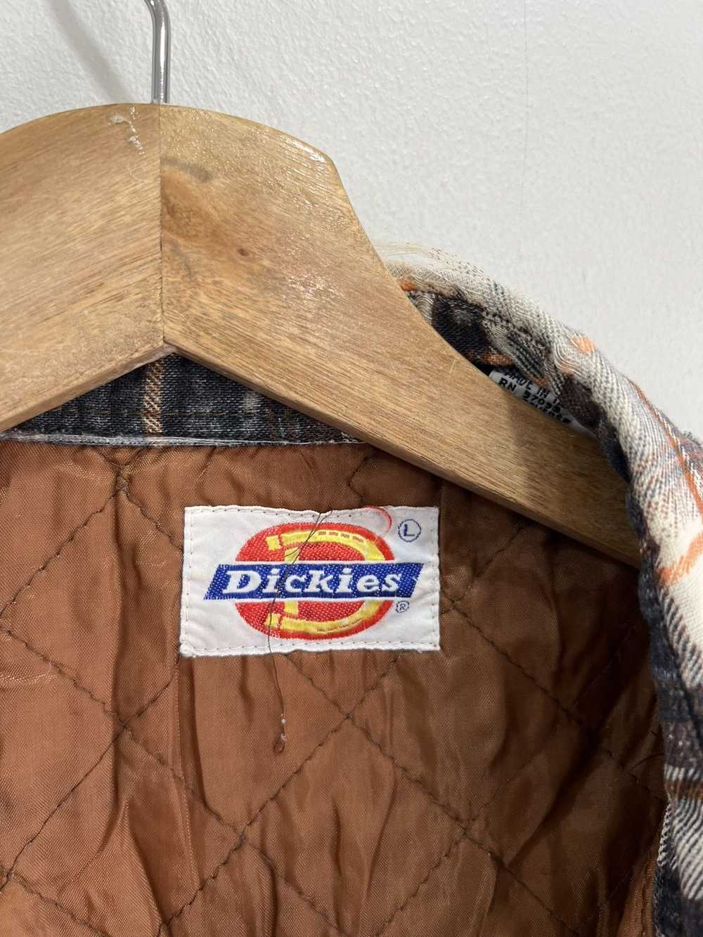 Vintage Dickies Thermal Flannel Button Shirt brown - image 5