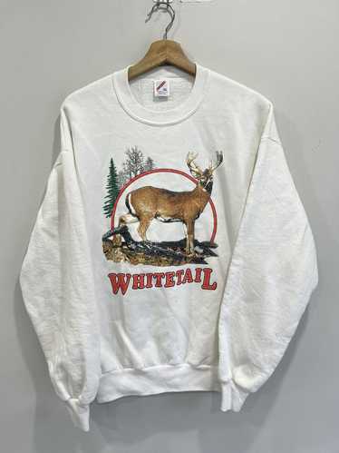 Vintage Whitetail Deer Sweater sweatshirt hunting - image 1