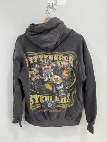 Vintage Pittsburgh Steelers Hoodie Sweater sun fa… - image 1