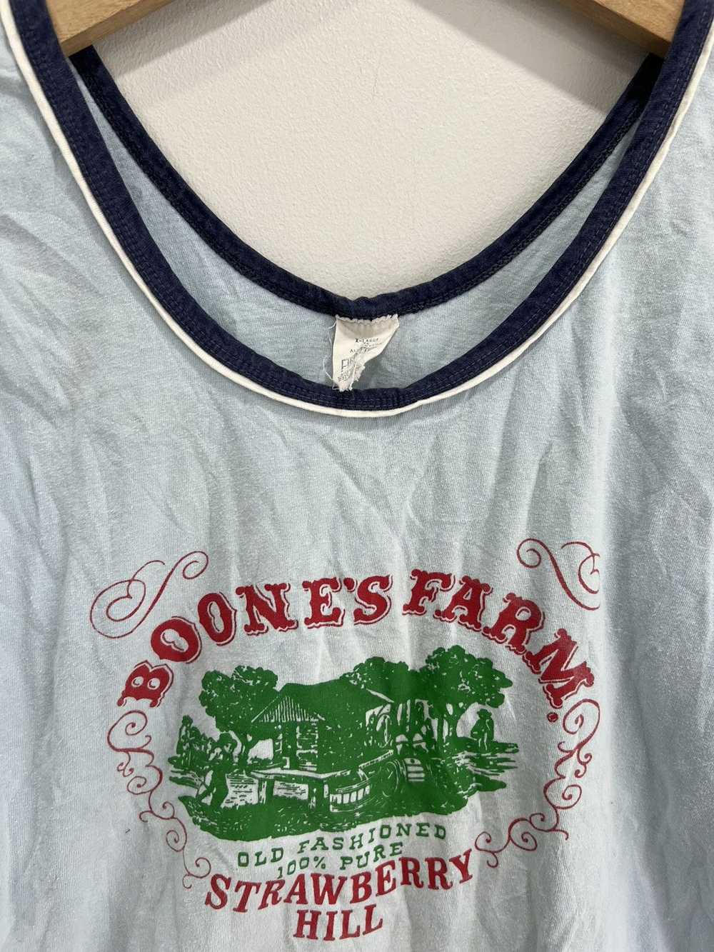 Vintage 70s Triumph Tank Top Shirt boones farm - image 3