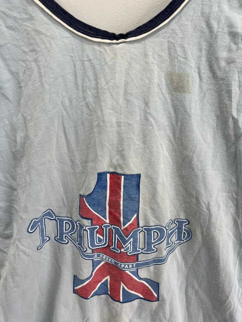 Vintage 70s Triumph Tank Top Shirt boones farm - image 5