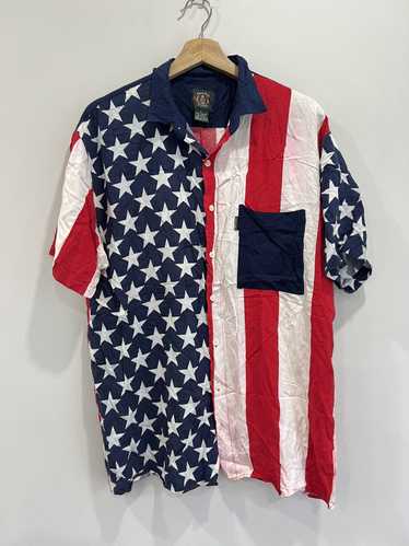 Vintage American Flag USA Shirt Button Up