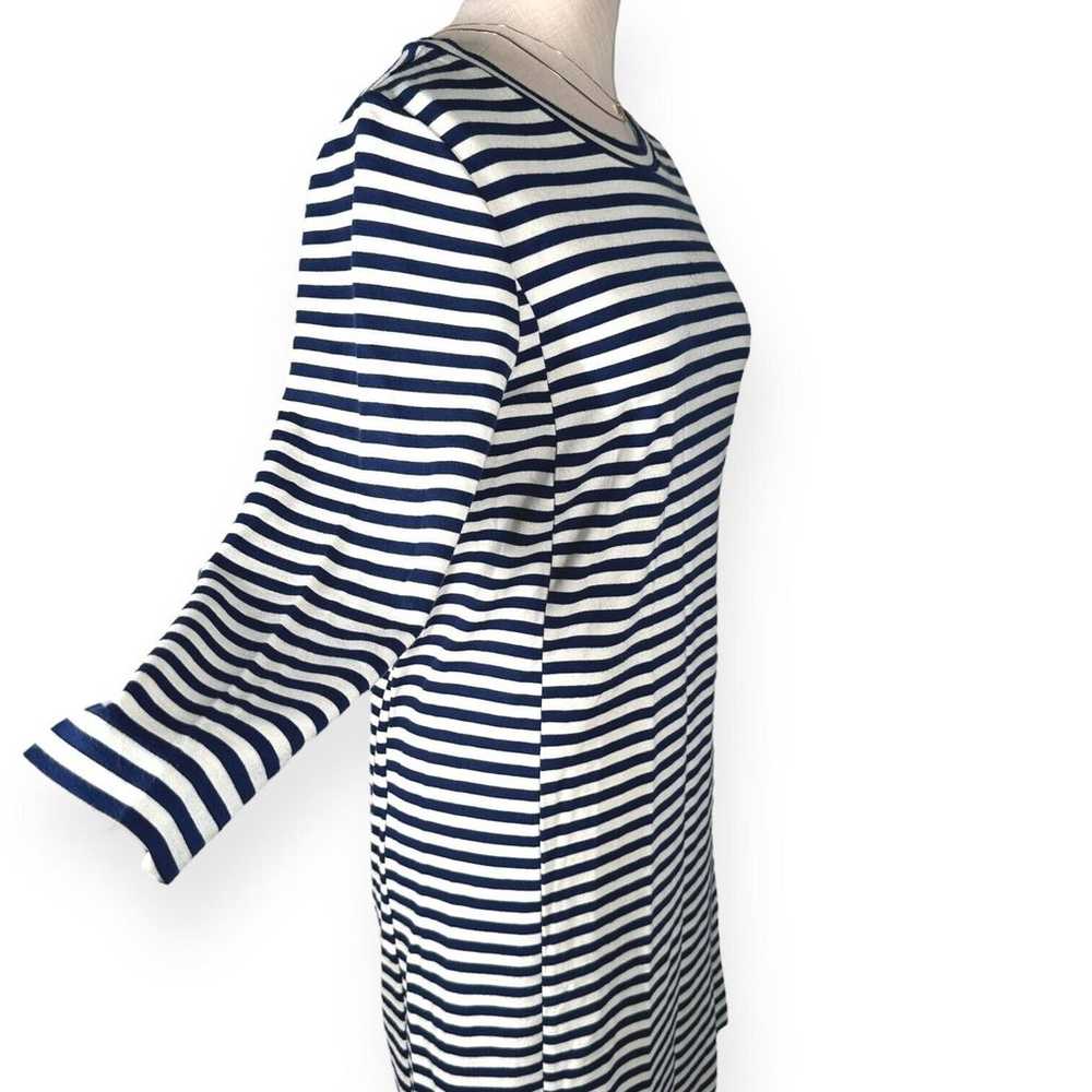 MADEWELL Shirt Dress A-Line Shift Striped 3/4 Sle… - image 4