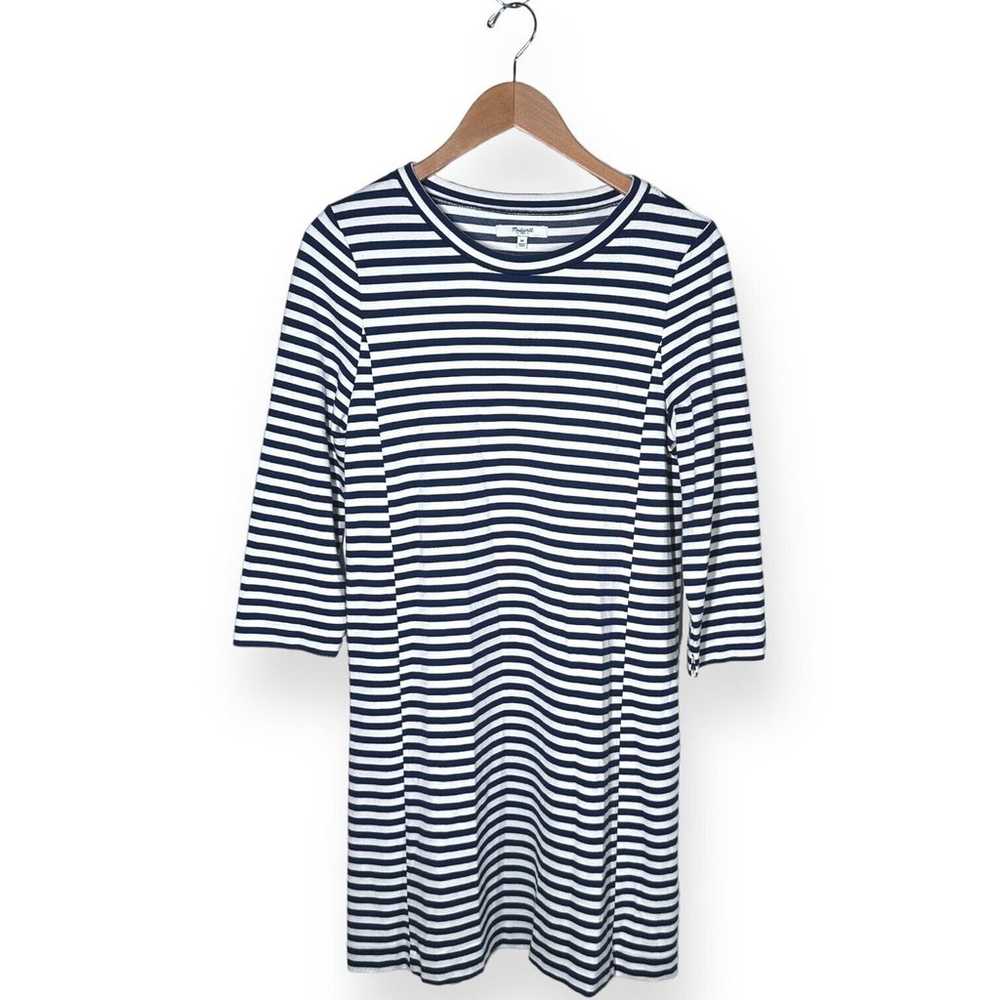 MADEWELL Shirt Dress A-Line Shift Striped 3/4 Sle… - image 7