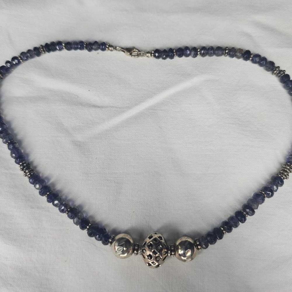 Vintage iolite gemstone necklace - image 2