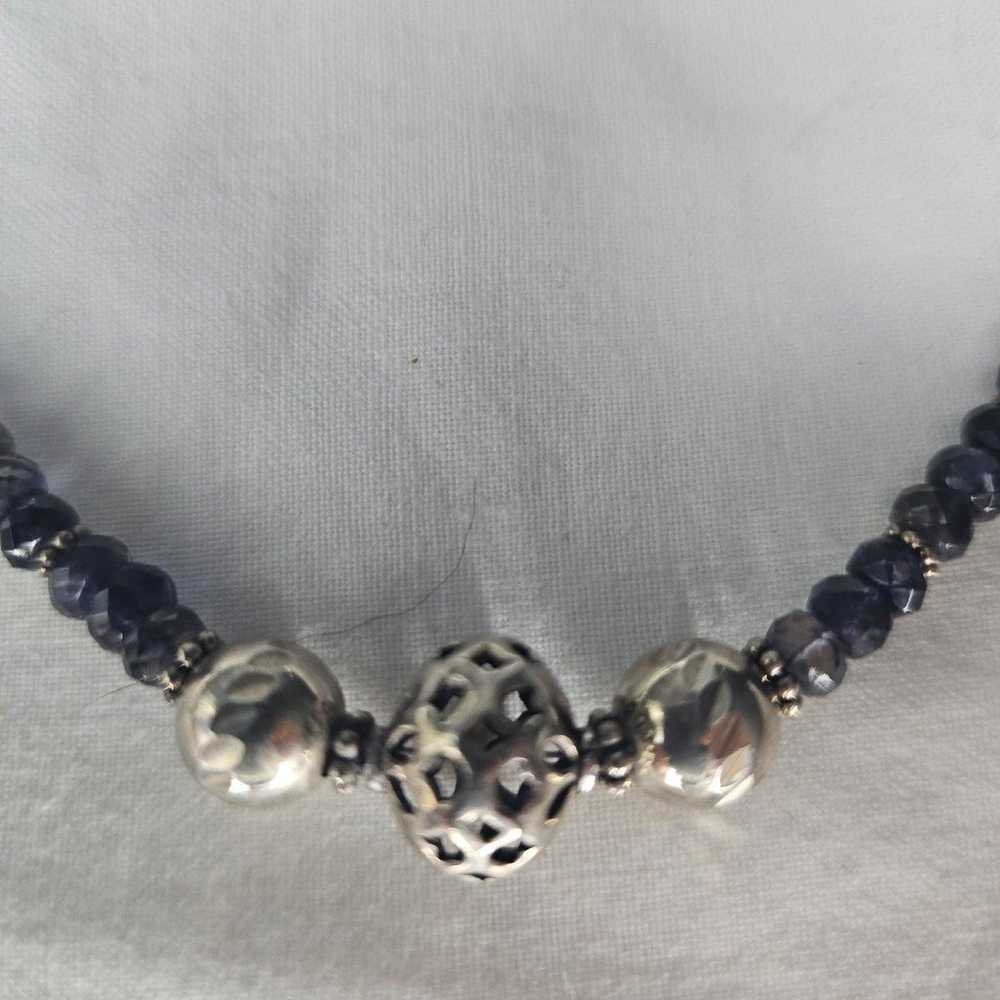 Vintage iolite gemstone necklace - image 7