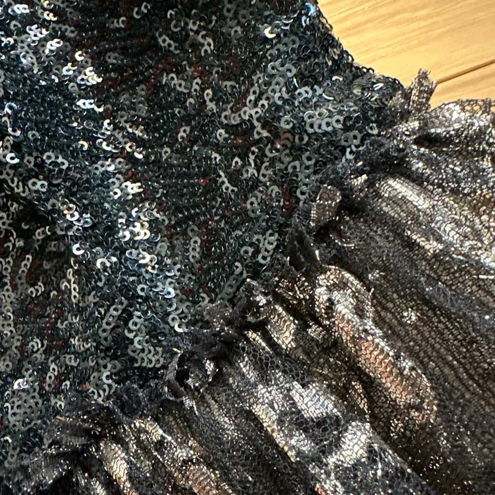 Anthropologie Leifsdottir Black Gold Sequin Lace … - image 7