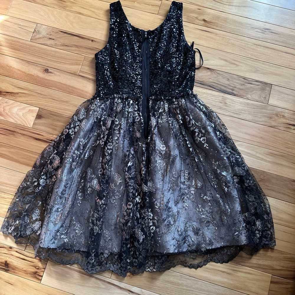 Anthropologie Leifsdottir Black Gold Sequin Lace … - image 8